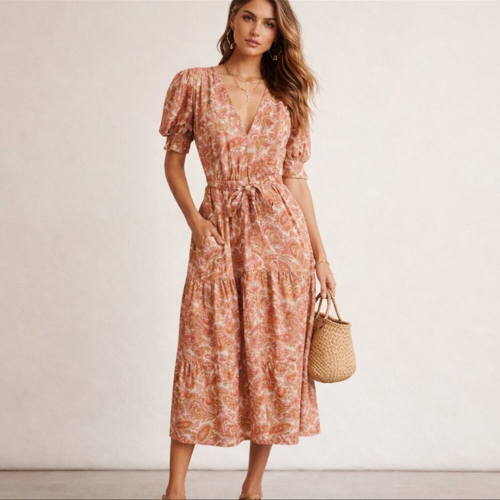 NWT: Trovata Arden Paisey Dress in Medium
